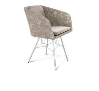 Обеденный стул SHT-ST43-1/ SHT-S100 (карамельный латте/хром лак) в Надыме