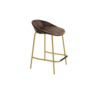 Полубарный стул SHT-ST19-SF1 / SHT-S29P-1 (кофейный трюфель/золото) в Лабытнанги
