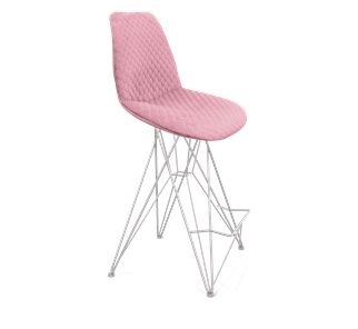 Полубарный стул SHT-ST29-С22 / SHT-S66-1 (розовый зефир/хром лак) в Тарко-Сале
