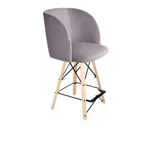 Полубарный стул SHT-ST33 / SHT-S80-1 (сиреневая орхидея/прозрачный лак/черный) в Салехарде