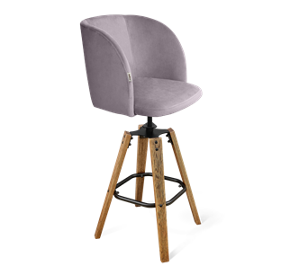 Полубарный стул SHT-ST33 / SHT-S93 (сиреневая орхидея/браш.коричневый/черный муар) в Надыме