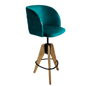 Полубарный стул SHT-ST33-1 / SHT-S92 (альпийский бирюзовый/браш.коричневый/черный муар) в Салехарде