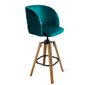 Полубарный стул SHT-ST33-1 / SHT-S93 (альпийский бирюзовый/браш.коричневый/черный муар) в Салехарде