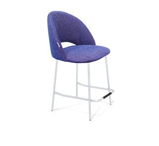 Полубарный стул SHT-ST34 / SHT-S29P-1 (синий мираж/хром лак) в Салехарде