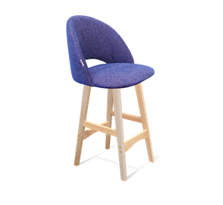 Полубарный стул SHT-ST34 / SHT-S65-1 (синий мираж/прозрачный лак) в Надыме