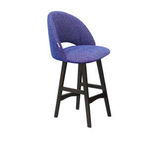 Полубарный стул SHT-ST34 / SHT-S65-1 (синий мираж/венге) в Салехарде