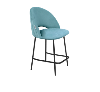 Полубарный стул SHT-ST34-1 / SHT-S29P-1 (голубая пастель/черный муар) в Салехарде