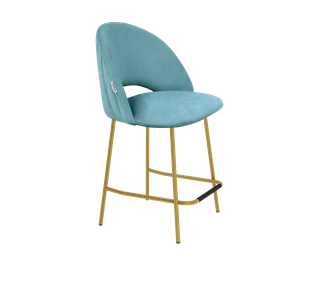 Полубарный стул SHT-ST34-1 / SHT-S29P-1 (голубая пастель/золото) в Салехарде