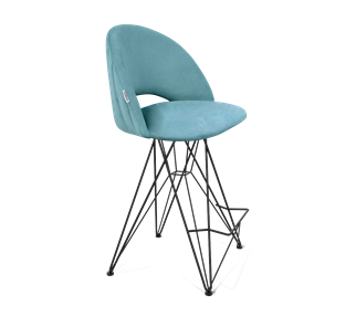 Полубарный стул SHT-ST34-1 / SHT-S66-1 (голубая пастель/черный муар) в Салехарде