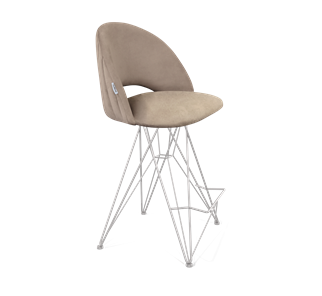 Полубарный стул SHT-ST34-1 / SHT-S66-1 (латте/хром лак) в Салехарде