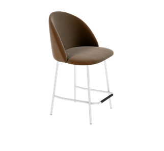 Полубарный стул SHT-ST35 / SHT-S29P-1 (кофейный ликер/белый муар) в Новом Уренгое