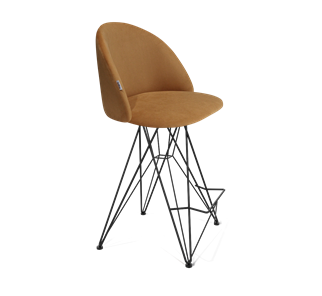 Полубарный стул SHT-ST35 / SHT-S66-1 (горчичный/черный муар) в Салехарде