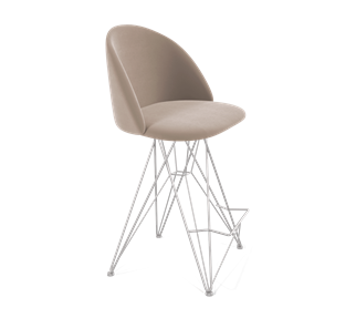 Полубарный стул SHT-ST35 / SHT-S66-1 (латте/хром лак) в Салехарде