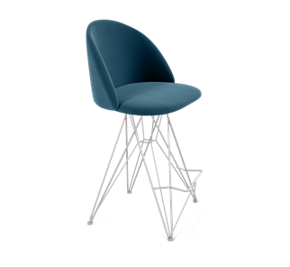 Полубарный стул SHT-ST35 / SHT-S66-1 (тихий океан/хром лак) в Салехарде