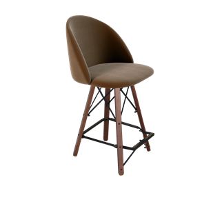 Полубарный стул SHT-ST35 / SHT-S80-1 (кофейный ликер/темный орех/черный) в Салехарде