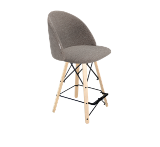 Полубарный стул SHT-ST35 / SHT-S80-1 (тростниковый сахар/прозрачный лак/черный) в Салехарде