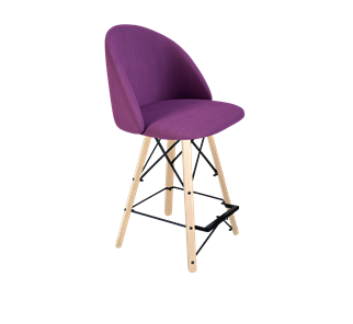 Полубарный стул SHT-ST35 / SHT-S80-1 (ягодное варенье/прозрачный лак/черный) в Лабытнанги