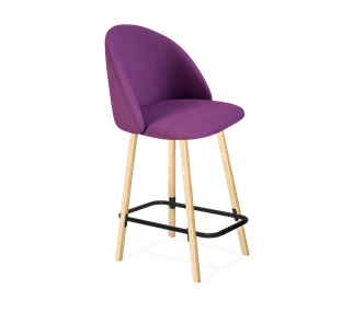 Полубарный стул SHT-ST35 / SHT-S94-1 (ягодное варенье/прозрачный лак/черный муар) в Салехарде