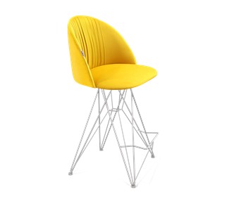 Полубарный стул SHT-ST35-1 / SHT-S66-1 (имперский жёлтый/хром лак) в Салехарде