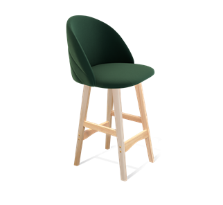 Полубарный стул SHT-ST35-2 / SHT-S65-1 (лиственно-зеленый/прозрачный лак) в Салехарде