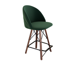 Полубарный стул SHT-ST35-2 / SHT-S80-1 (лиственно-зеленый/темный орех/черный) в Лабытнанги