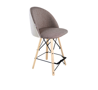 Полубарный стул SHT-ST35-3 / SHT-S80-1 (тростниковый сахар/зефирный/прозрачный лак/черный) в Муравленко