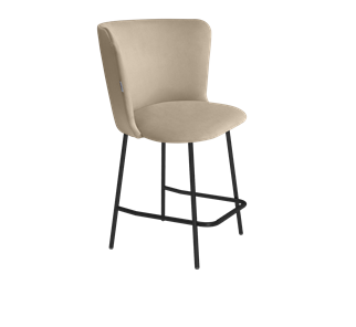 Полубарный стул SHT-ST36 / SHT-S29P-1 (ванильный крем/черный муар) в Салехарде