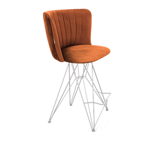 Полубарный стул SHT-ST36-1 / SHT-S66-1 (песчаная буря/хром лак) в Салехарде