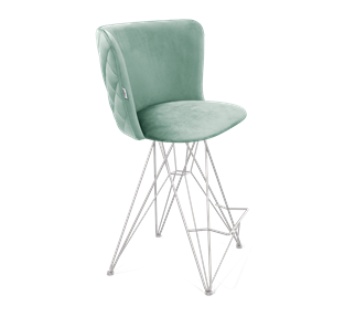 Полубарный стул SHT-ST36-3 / SHT-S66-1 (нежная мята/хром лак) в Салехарде