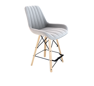 Полубарный стул SHT-ST37 / SHT-S80-1 (серое облако/прозрачный лак/черный) в Лабытнанги