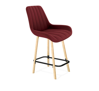 Полубарный стул SHT-ST37 / SHT-S94-1 (рубиновое вино/прозрачный лак/черный муар) в Лабытнанги