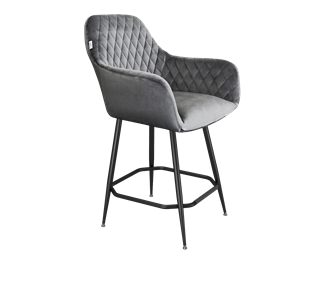 Полубарный стул SHT-ST38 / SHT-S148-1 (угольно-серый/черный муар) в Салехарде