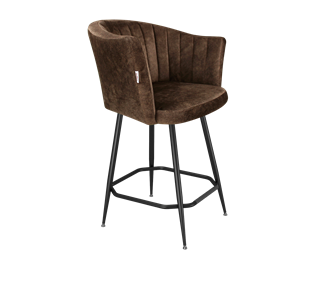 Полубарный стул SHT-ST42-1 / SHT-S148-1 (кофейный трюфель/черный муар) в Салехарде - предосмотр
