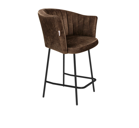 Полубарный стул SHT-ST42-1 / SHT-S29P-1 (кофейный трюфель/черный муар) в Салехарде - изображение