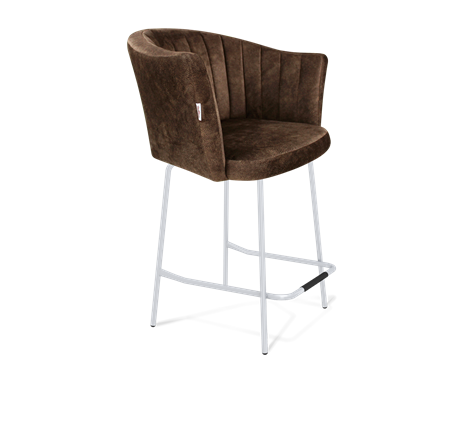 Полубарный стул SHT-ST42-1 / SHT-S29P-1 (кофейный трюфель/хром лак) в Салехарде - изображение