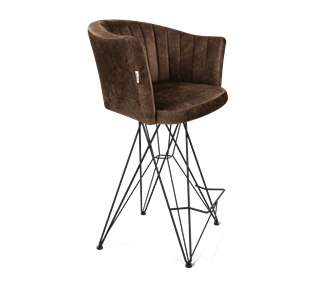 Полубарный стул SHT-ST42-1 / SHT-S66-1 (кофейный трюфель/черный муар) в Губкинском