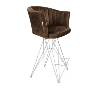 Полубарный стул SHT-ST42-1 / SHT-S66-1 (кофейный трюфель/хром лак) в Лабытнанги