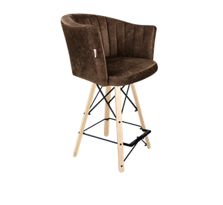 Полубарный стул SHT-ST42-1 / SHT-S80-1 (кофейный трюфель/прозрачный лак/черный) в Надыме