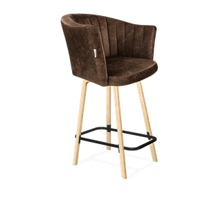 Полубарный стул SHT-ST42-1 / SHT-S94-1 (кофейный трюфель/прозрачный лак/черный муар) в Новом Уренгое