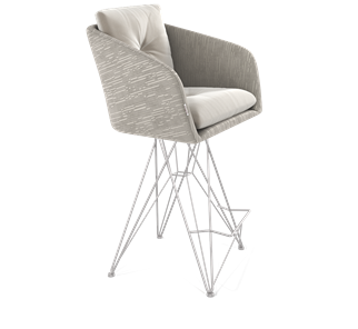 Полубарный стул SHT-ST43-2 / SHT-S66-1 (морозное утро/хром лак) в Салехарде