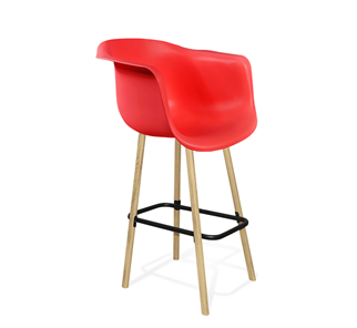 Барный стул SHT-ST31/S94 (красный/прозрачный лак/черный муар) в Надыме