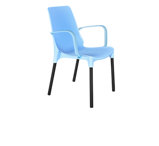 Кухонный стул SHT-ST76/S424 (голубой/черный муар) в Губкинском