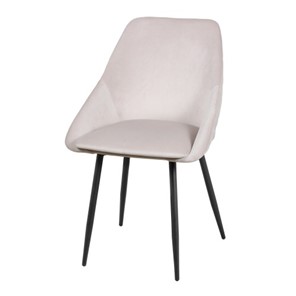 Мягкий дизайнерский стул Мартин СРП-063 эмаль черная Веллюто бежевый в Салехарде