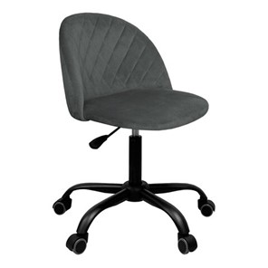 Обеденный стул BRABIX "Moon MG-074", велюр серый, пятилучие металлическое черное, 532773 в Муравленко