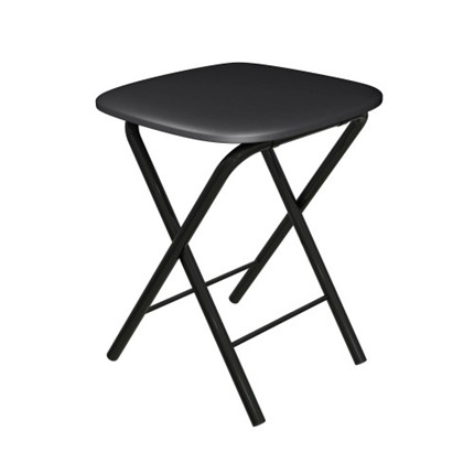 Табурет Складной СРП-013КВ (квадратное сиденье) Эмаль, черный в Салехарде - изображение
