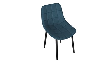 Обеденный стул Boston (Черный муар/Велюр V006 бирюзовый) в Салехарде