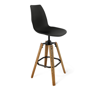 Барный стул SHT-ST29/S93 (черный/брашированный коричневый/черный муар) в Салехарде - предосмотр
