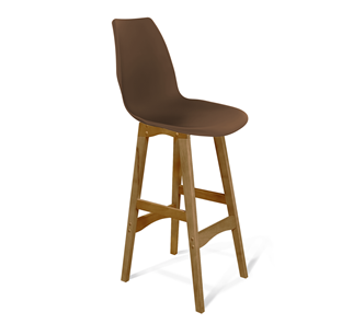 Барный стул SHT-ST29/S65 (коричневый ral 8014/светлый орех) в Салехарде