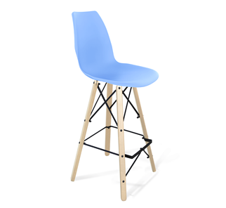 Барный стул SHT-ST29/S80 (голубой pan 278/прозрачный лак/черный) в Надыме - предосмотр