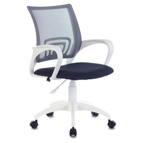 Компьютерное кресло Brabix Fly MG-396W (с подлокотниками, пластик белый, сетка, темно-серое) 532400 в Муравленко